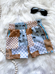 RTS 2T LINED Boho Summer Swim Trunks