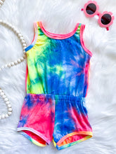 Load image into Gallery viewer, Neon Tie Dye Emerie Romper