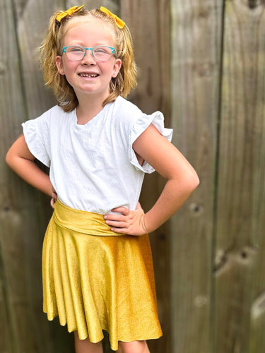 $25 Mustard Velvet Circle Skirt