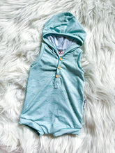 Load image into Gallery viewer, Waves Hooded Button Romper