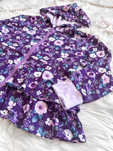 Load image into Gallery viewer, Purple Floral Snowflake Myla Hoodie