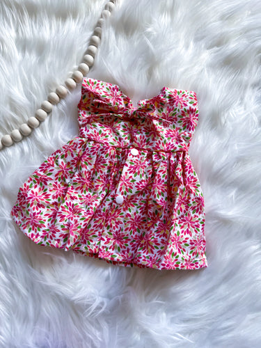 RTS 18 inch doll floral woven dress