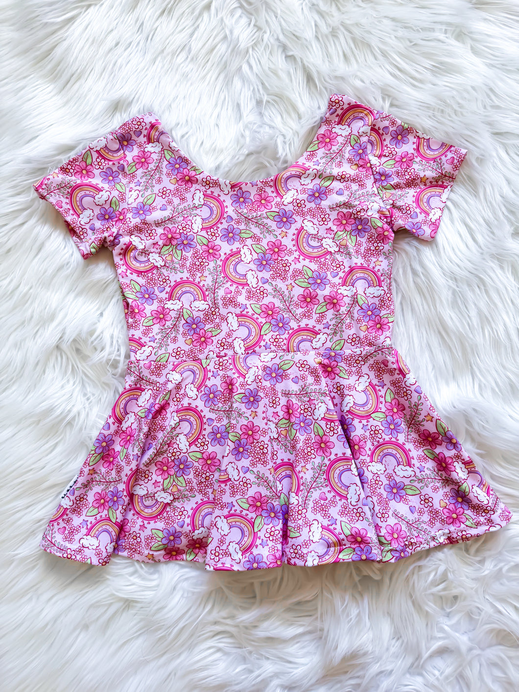 Rainbow Floral Peplum